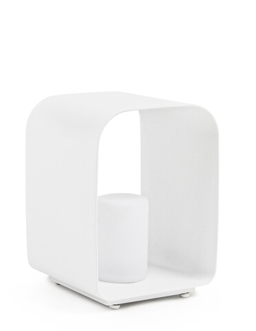 Lampa pentru exterior LED Ridley, Bizzotto, 25 x 26 x 35 cm, USB, RGB, cu telecomanda,, alb alb
