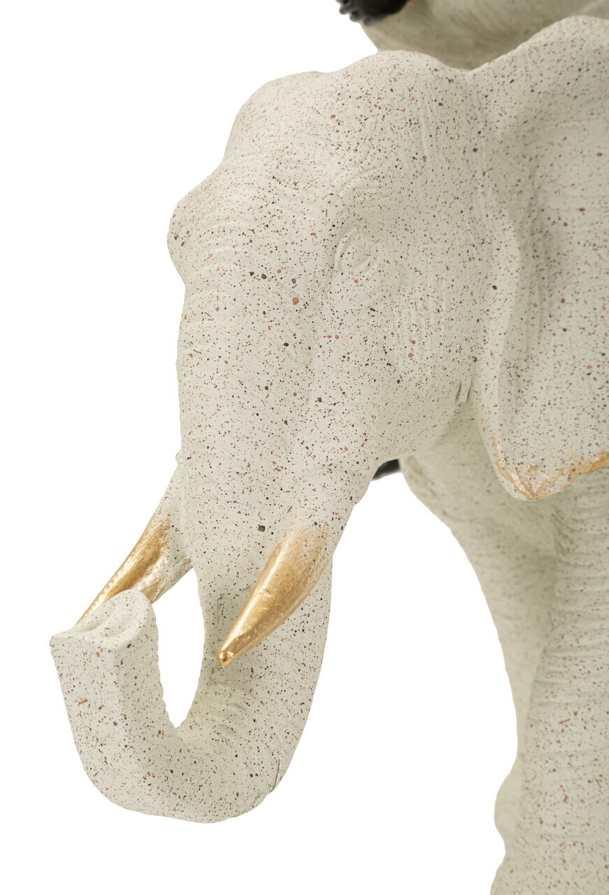 Statueta / figurina decorativa, Mauro Ferretti, African Woman on Elephant, 29x13x29 cm, polirasina, nisip - view 4