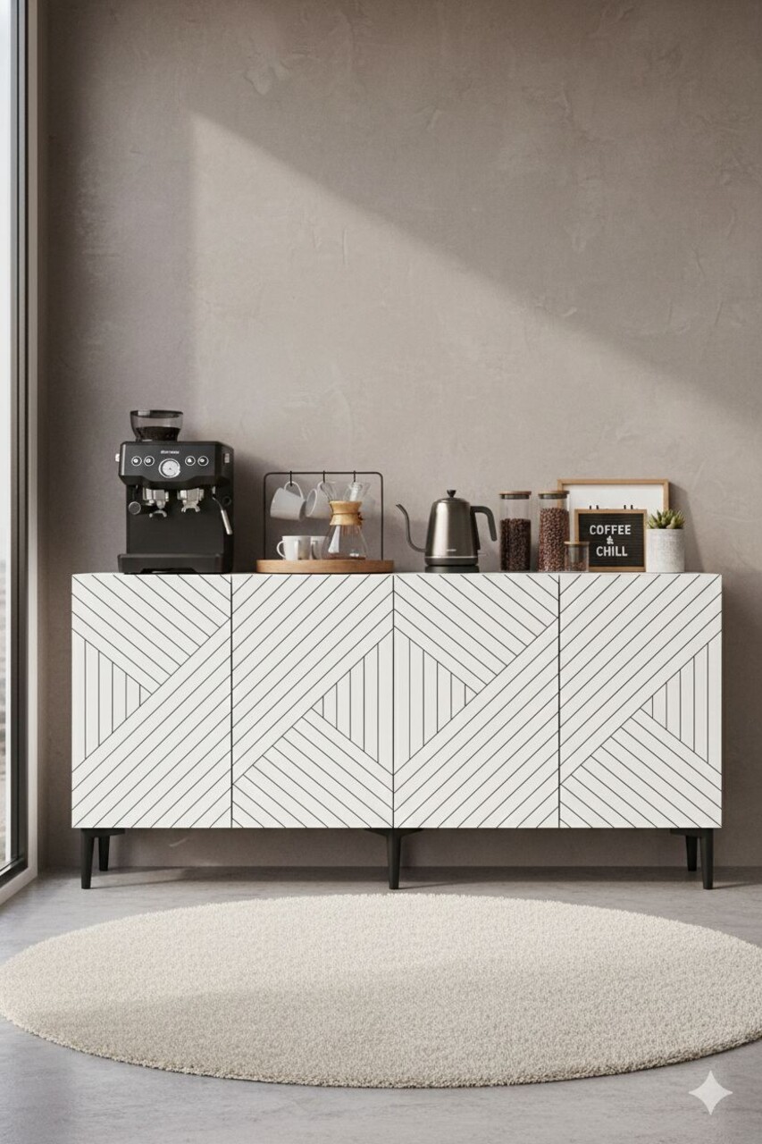 Consola, Hanah Home, Ferro 150, 150x75x32 cm, Alb - view 3
