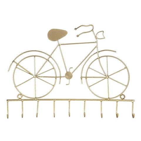 Cuier Bike, Clayre & Eef, 32x4x23 cm, fier, auriu