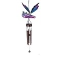 Lampa de gradina cu clopotei Dragonfly , 32x22x100 cm, metal, albastru/mov