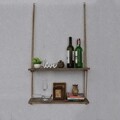 Raft pentru perete Aa042, Evila Originals, 2 nivele, 60x13x60 cm, maro