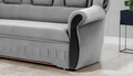 Coltar extensibil stanga 3 locuri ELTAP, L-005, Lord, 243x180x112 cm, lemn/poliester, gri deschis/negru