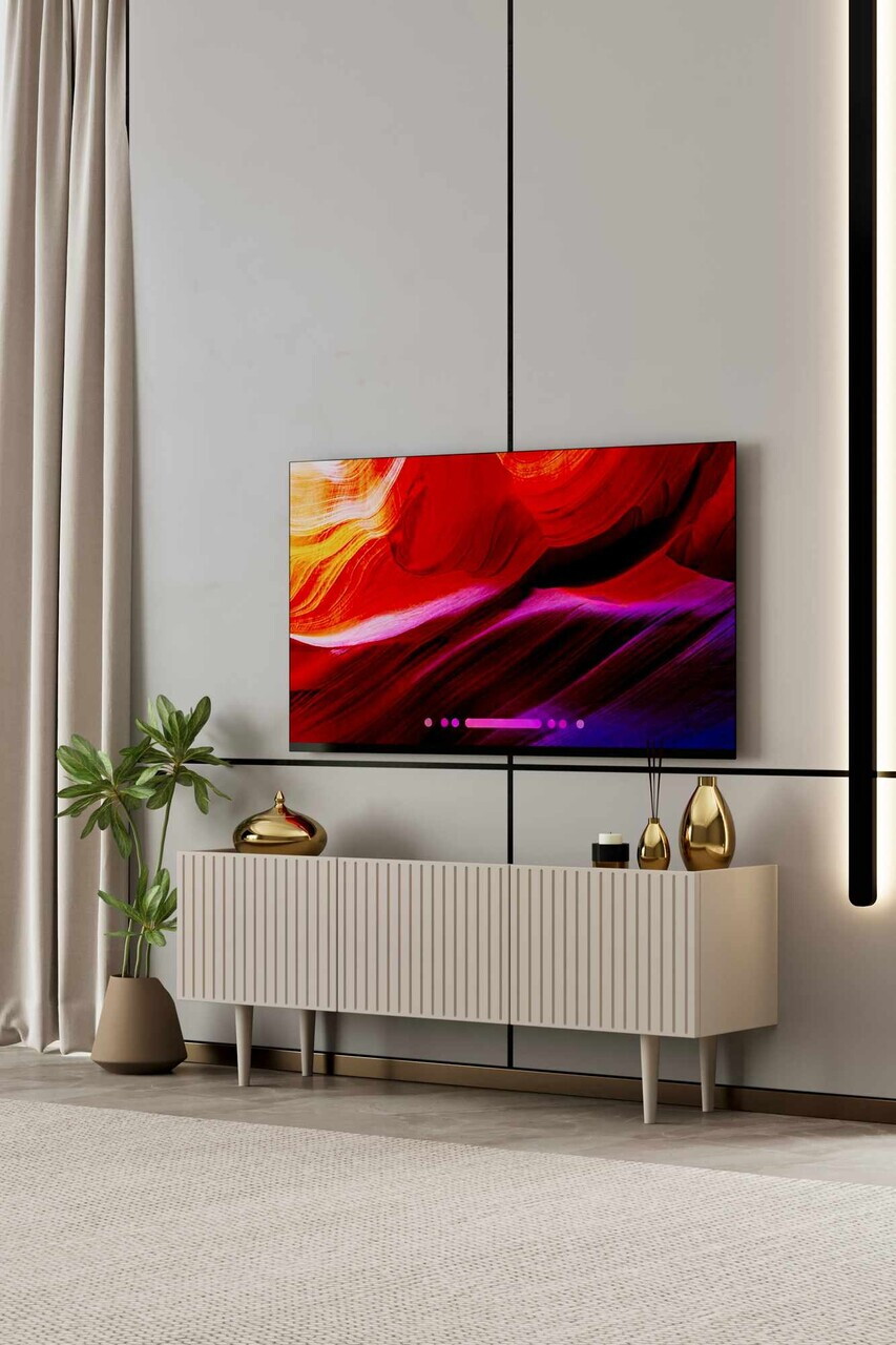 Comoda TV, Hanah Home, Capella 140, 140x50x29 cm, MDF, Gresie - view 2