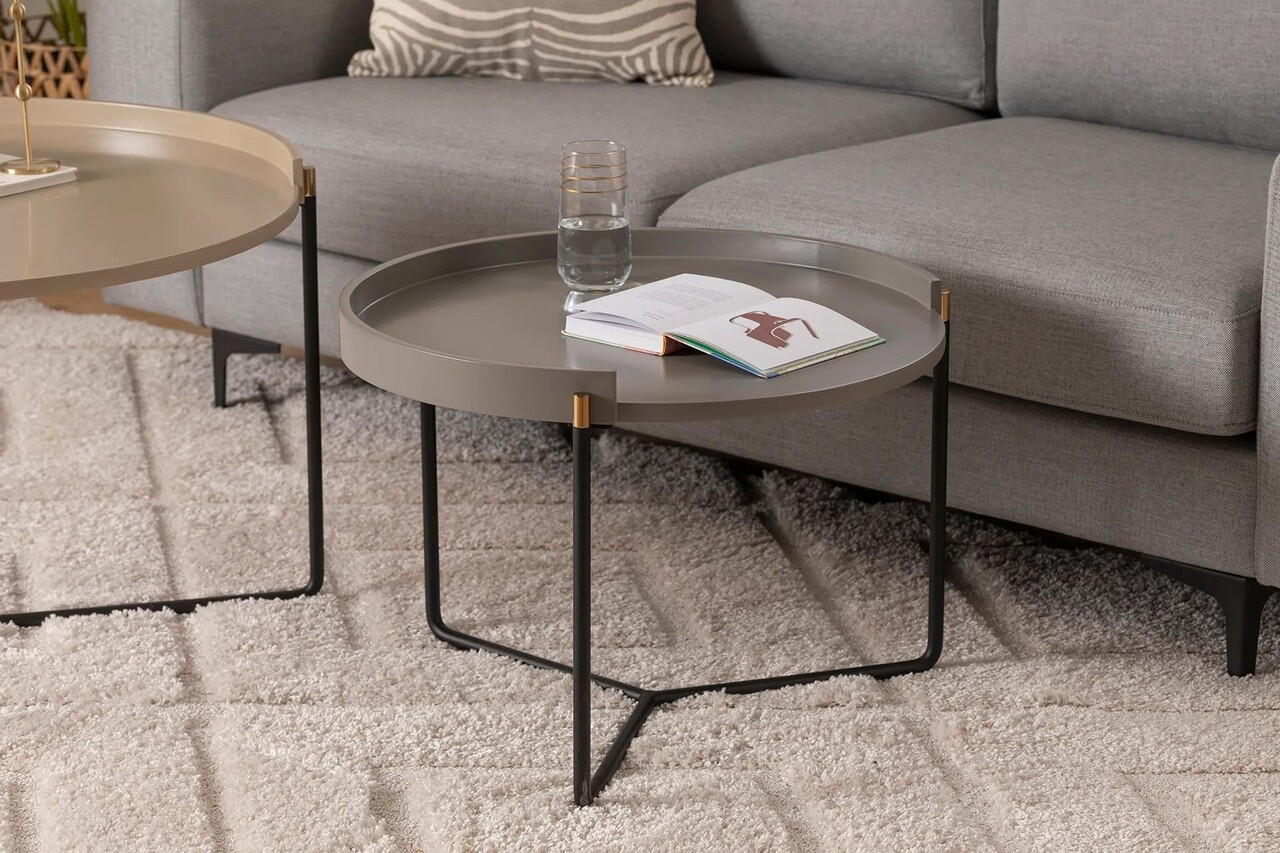 Set masute 2 piese, Hanah Home, Mandy, Bej - imagine 6