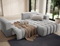 Coltar extensibil dreapta 4 locuri ELTAP, Bon-38, Bonett, 250x175x92 cm, lemn/poliester, gri deschis