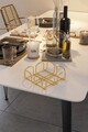 Suport pentru servetele, Kare Peçetelik, 7x20x20 cm, Metal, Auriu