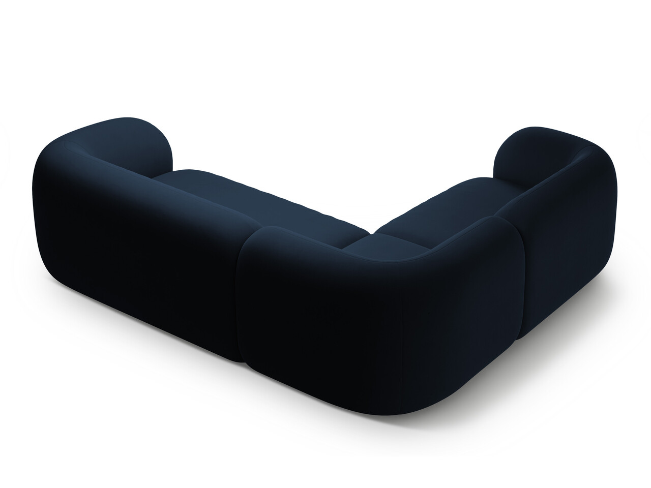 Coltar stanga 4 locuri, Kate, Micadoni, 252x220x76 cm, catifea, albastru regal - 2 | YEO