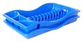 Scurgator de vase cu tava Vanora, 45 x 27 cm, plastic, albastru