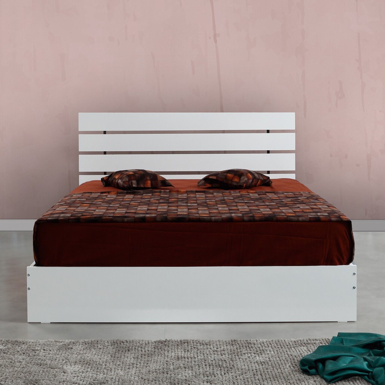 Pat dublu, Comforty, Fuga 150, 155x100x205 cm, PAL, Alb - 2 | YEO