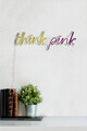 Decoratiune luminoasa LED, Think Pink, Benzi flexibile de neon, DC 12 V, Galben
