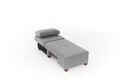 Fotoliu extensibil, Balcab Home, 825BLC4714, Lemn, Gri