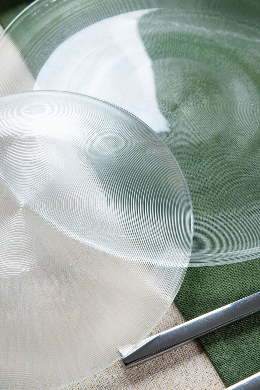 Set platouri servire desert, Hermia, 858CMR1904, Sticla, Farfurie de servire: 25 cm (1 bucată), Transparent — imaginea 9