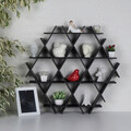 Raft pentru decoratiuni, HEXSYH-M, 70x67x11 cm, Carton, Negru