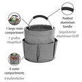 Organizator produse de curatenie Caddy, Wenko, 28x26.5 cm, poliester, antracit/argintiu