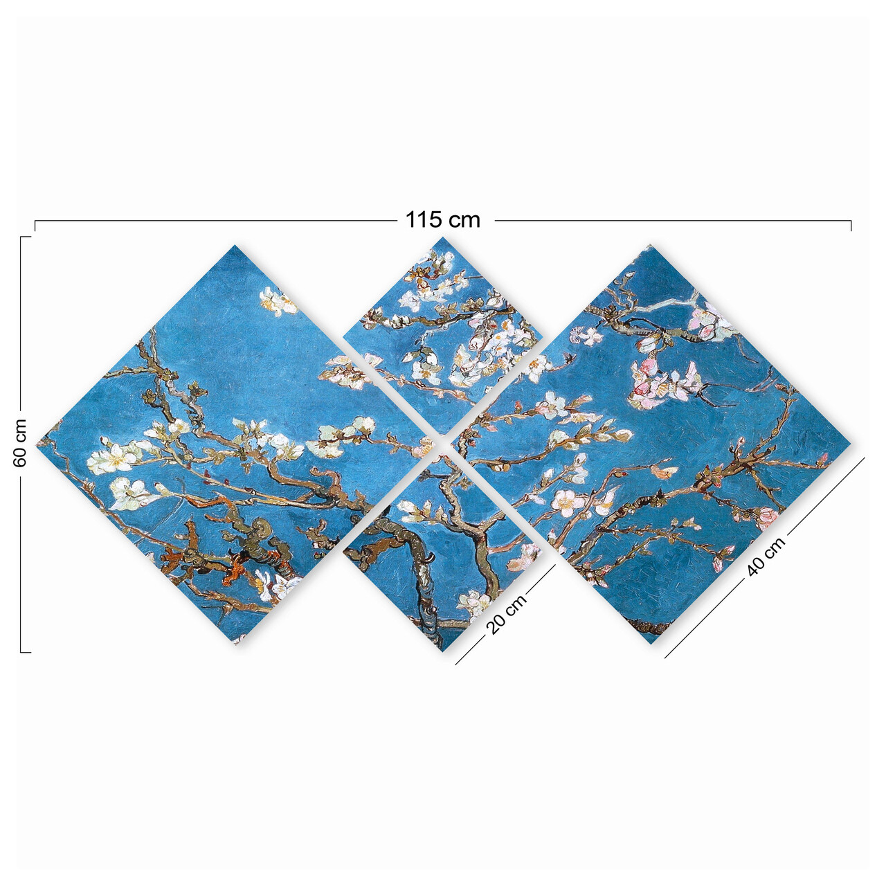 Set 4 tablouri decorative, 4MDF277775, MDF, Imprimat UV, Multicolor