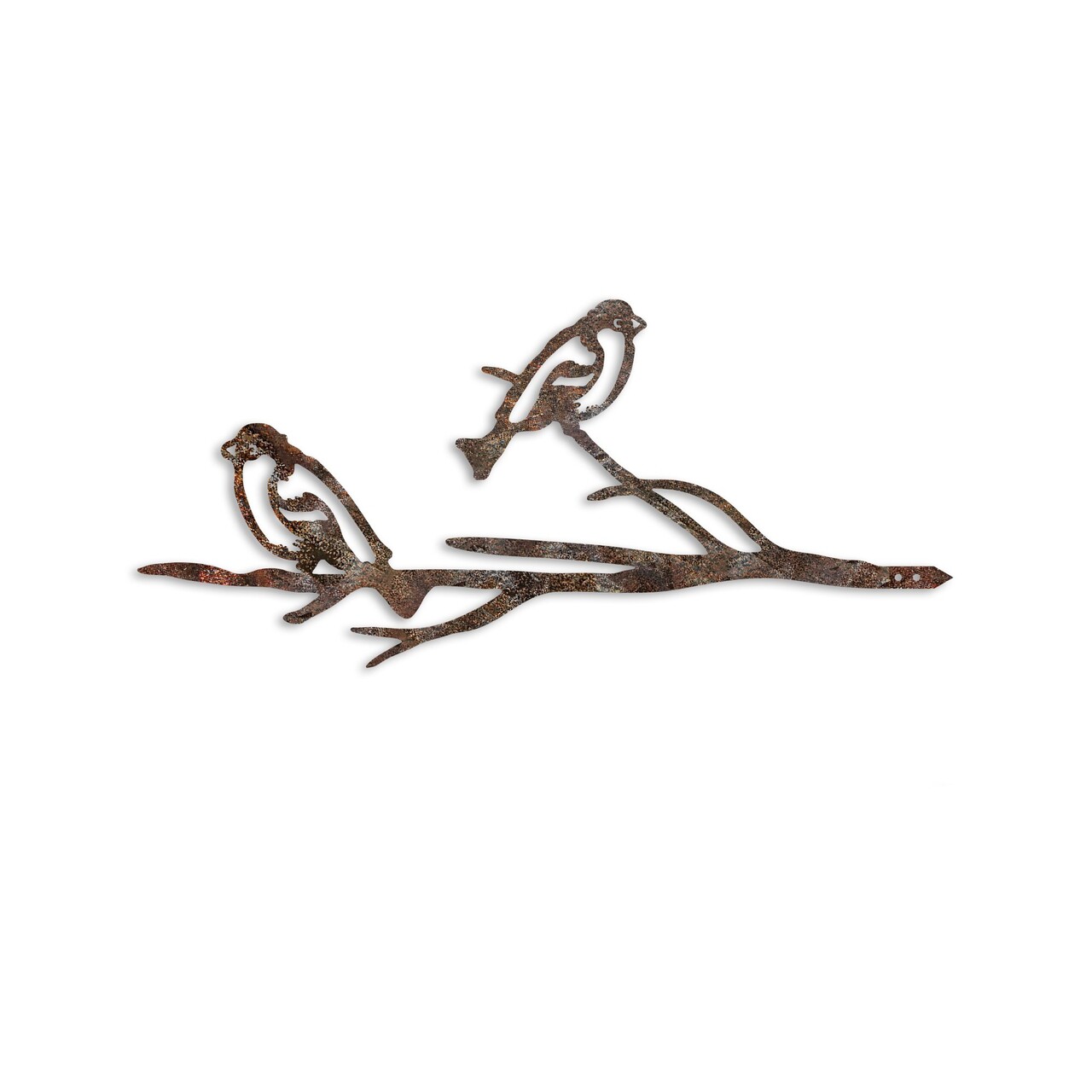 Obiect decorativ de grădină, Bird On The Branch 08, 45x20 cm, Maro - imagine 4