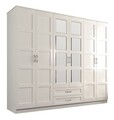 Dulap pentru haine, Rabi, Rb-053, 210x210x52 cm, Alb mat