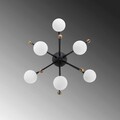 Lustra, Fulgor, 942FLG1321, Metal, Negru / Antic / Alb