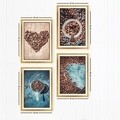 Set 4 tablouri decorative, SET_121, Lulu, 34x44 cm, plastic