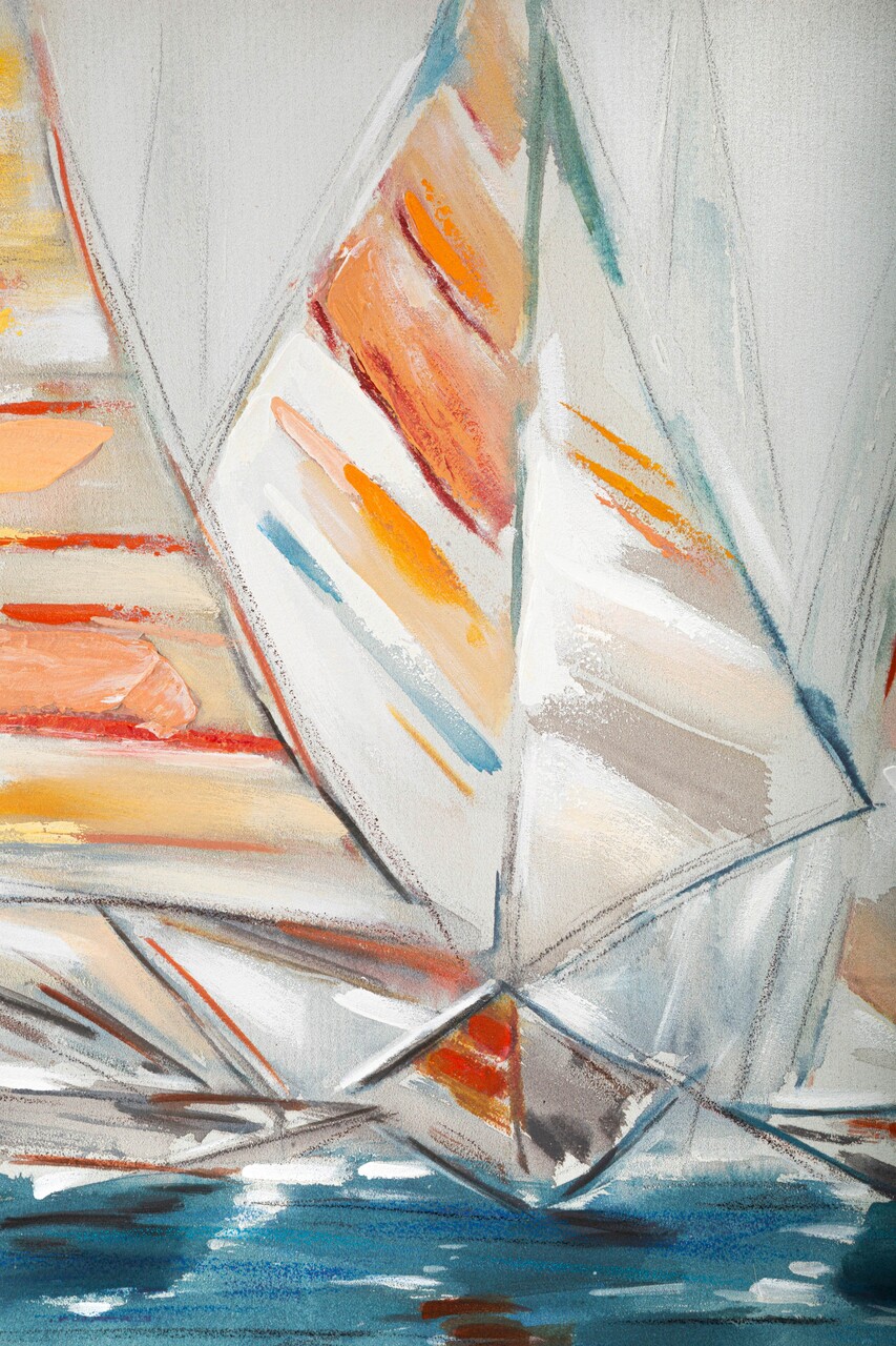 Tablou decorativ, Reggata, Mauro Ferretti, 140 x 70 cm, canvas pictat/lemn de pin, multicolor - view 3
