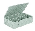 Organizator pentru baie cu 4 compartimente, Wenko, Adria Small, 17 x 7.5 x 26 cm, 100% polipropilena, verde