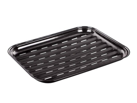 Tava grill, happy green, otel emailat, 35x24 cm