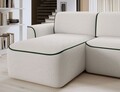 Coltar stanga 4 locuri ELTAP, Ume, 287x190x88 cm, lemn/poliester, alb/verde