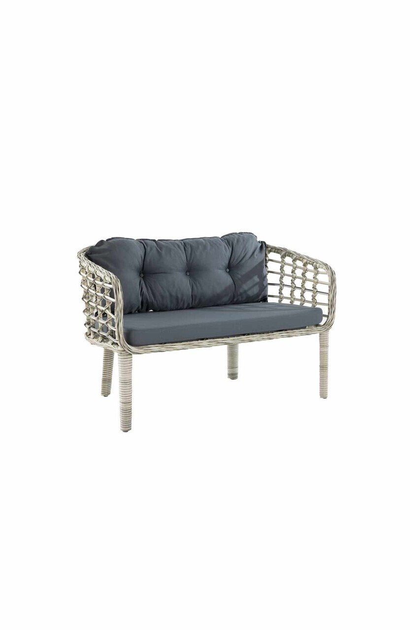 Set mobilier de gradina, Hanah Home, Manolya, ALUMINIU, Gri inchis - view 6