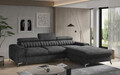 Coltar extensibil dreapta 3 locuri ELTAP, RT-06LE, Grayson, 278x205x92 cm, lemn/poliester, gri inchis