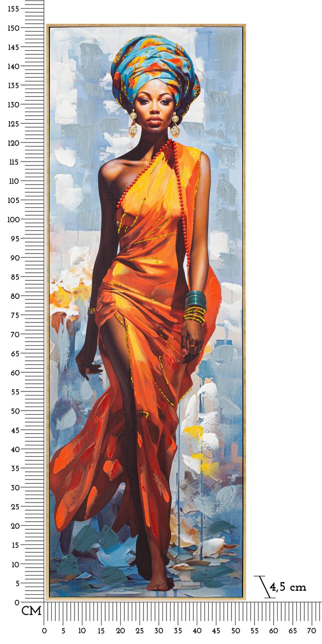 Tablou decorativ Daphne -B, Mauro Ferretti, 52x152 cm, canvas pictat/lemn de brad, multicolor - 1 | YEO