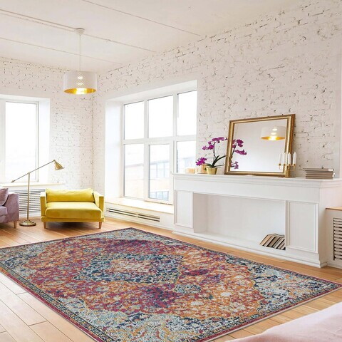 Covor, Woopamuk178, 100x200 cm, BUMBAC/POLIESTER, Multicolor