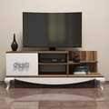 Comoda TV, Hommy Craft, Sultan, 130x50.6x45 cm, Nuc/Alb