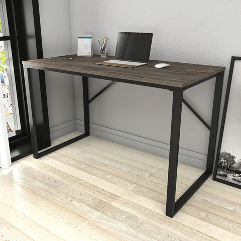 Birou, retricy, layton, 120x60x74 cm, pal, negru / gri închis
