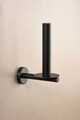 Suport hartie igienica, Wenko, Bosio, 8 x 12.5 x 18 cm, inox, negru