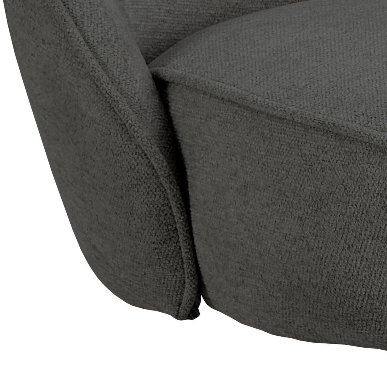 Scaun Carlton, Actona, 52x56x83.5 cm, rotativ, poliester/otel, gri inchis - view 3
