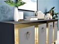 Consola, Olivia, Bare, 150x40x80 cm, PAL , Antracit / Aur