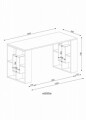 Birou Wooden Art, Valancia White, 120x73.8x60 cm