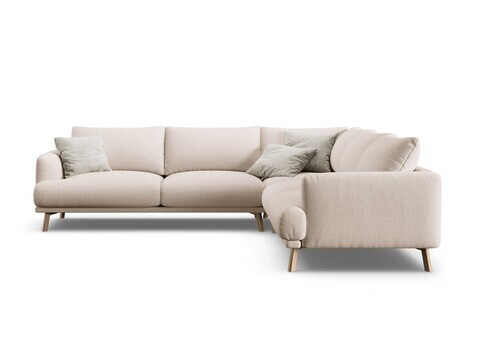 Coltar simetric 5 locuri, Naomi, Micadoni Home, 280x280x75 cm, tesatura structurata, bej
