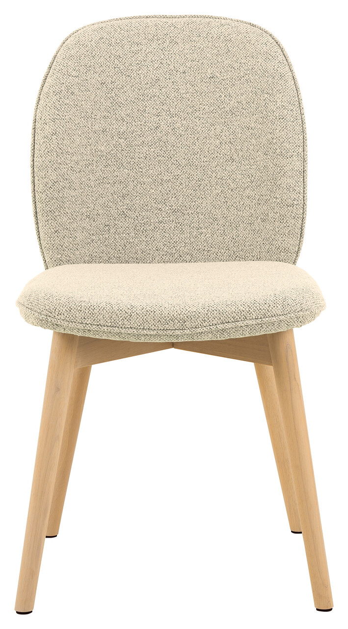 Scaun Cindy, Actona, 49x56x89 cm, tesatura Boucle/lemn de stejar, crem - view 5