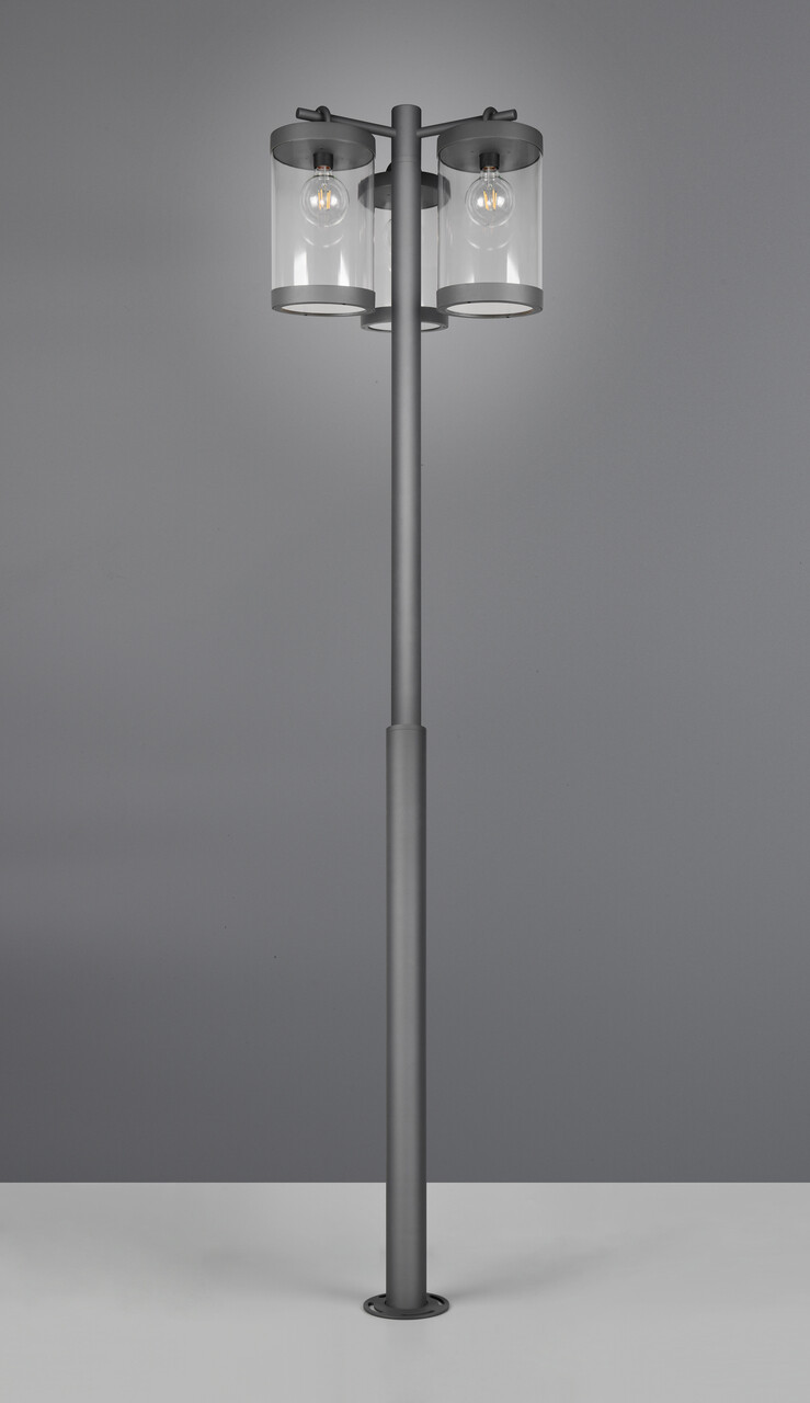 Lampadar de exterior Sambesi, TRIO, 51x240 cm, 28W, 3x E27, aluminiu, antracit