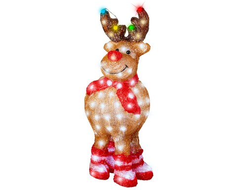 Decoratiune luminoasa Reindeer, Lumineo, 22.5x29x63.5 cm, acril, multicolor 22.5x29x63.5
