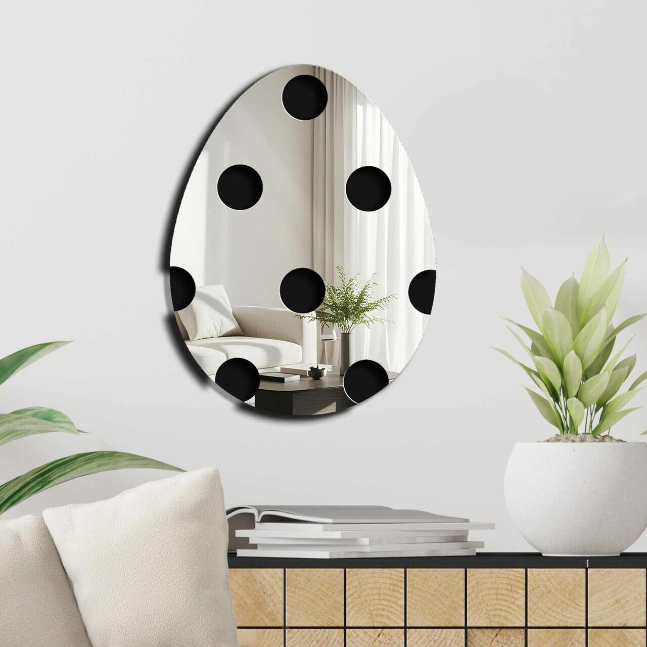 Oglinda decorativa, EAS003SILVER, Baza din 100% EVA (Grosime: 10 mm), Argintiu — imaginea 3