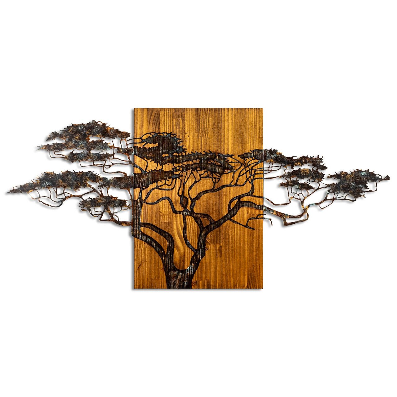 Decoratiune de perete, Acacia Tree, Lățime: 144 cm Înălțime: 70 cm Adâncime: 3 cm, Multicolor - view 8