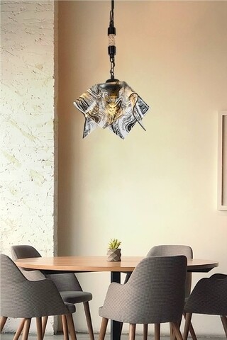 Lustra siyah, asz.1407squid lighting, 20x20x56 cm, 60w, negru