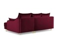 Coltar extensibil reversibil, Pansy, Mazzini Sofas, 4 locuri, cu lada de depozitare, 220x150x90 cm, catifea, rosu