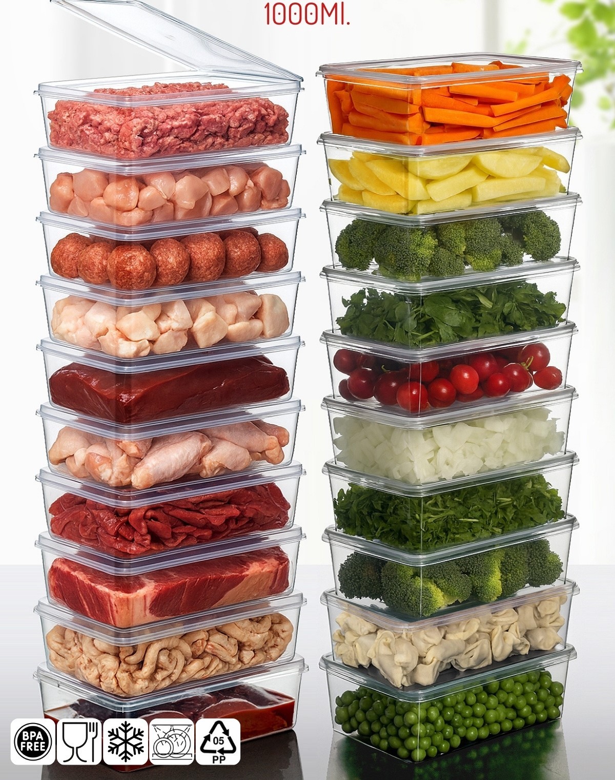 Set recipiente depozitare, Hermia, 639OKK1251, Transparent