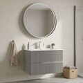 Set Dulap de Baie cu Chiuvetă și Oglindă (2 Piese), Hanah Home, Moonlight 70 v2, Nurcă mată