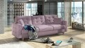 Canapea extensibila 3 locuri ELTAP, Ask02, Asgard, 233x92x93 cm, lemn/poliester, roz