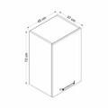 Dulap pentru bucatarie, Hanah Home, Minar, 45x72x37 cm, Alb